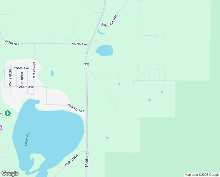 map of restaurants, bars, coffee shops, grocery stores, and more near 25449 162nd Street Northwest in Big Lake
