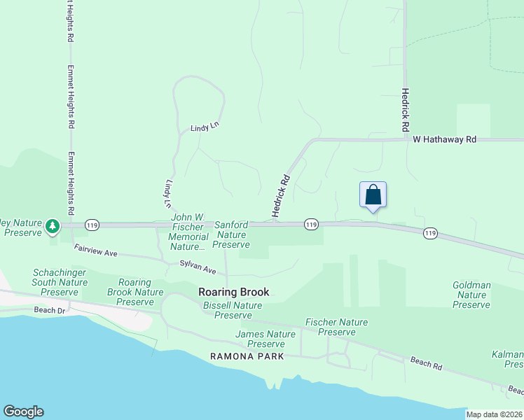 map of restaurants, bars, coffee shops, grocery stores, and more near 8138-8198 Hedrick Road in Harbor Springs