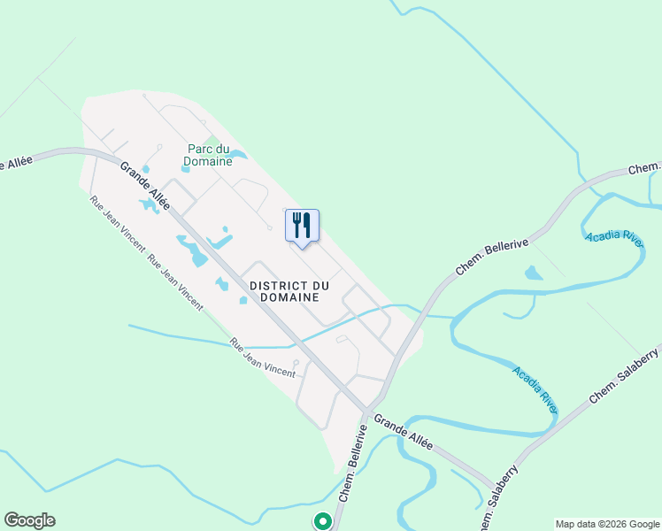 map of restaurants, bars, coffee shops, grocery stores, and more near 1422 Rue Marie Gendron in Carignan
