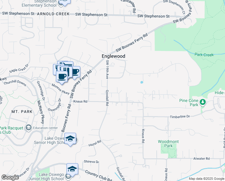 map of restaurants, bars, coffee shops, grocery stores, and more near 1976 Highlands Loop in Lake Oswego