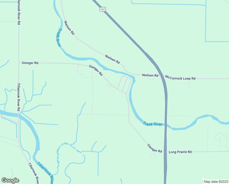 map of restaurants, bars, coffee shops, grocery stores, and more near 3315 Gienger Road in Tillamook