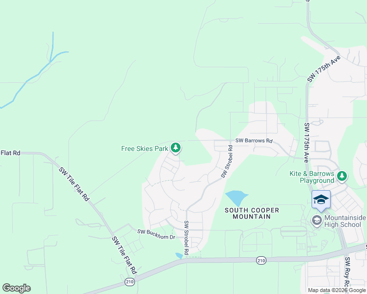 map of restaurants, bars, coffee shops, grocery stores, and more near 18218 Southwest Horse Tale Drive in Beaverton