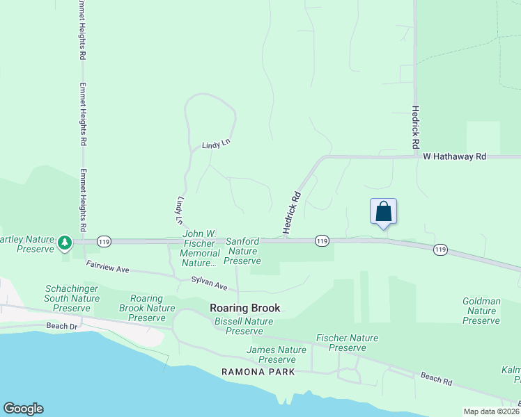 map of restaurants, bars, coffee shops, grocery stores, and more near 8156 Ridge Road in Harbor Springs