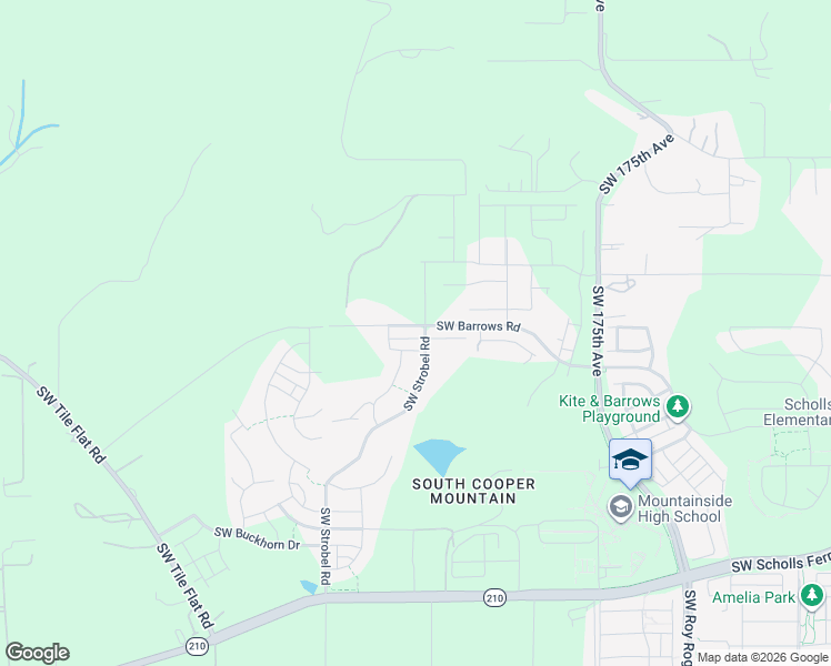 map of restaurants, bars, coffee shops, grocery stores, and more near 18150 Southwest Barrows Road in Beaverton
