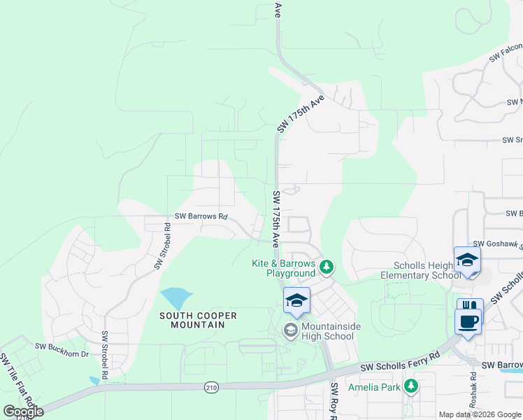 map of restaurants, bars, coffee shops, grocery stores, and more near 11965 Southwest 176th Drive in Beaverton