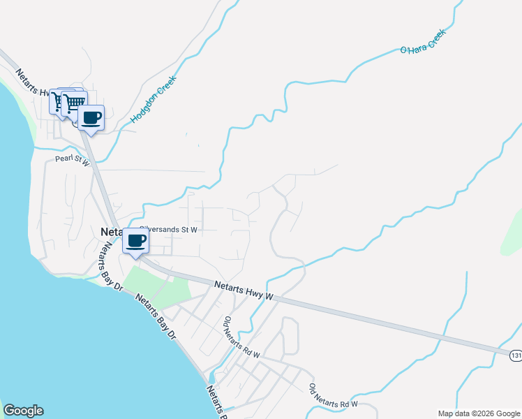 map of restaurants, bars, coffee shops, grocery stores, and more near 1575 Black Sands Way in Tillamook