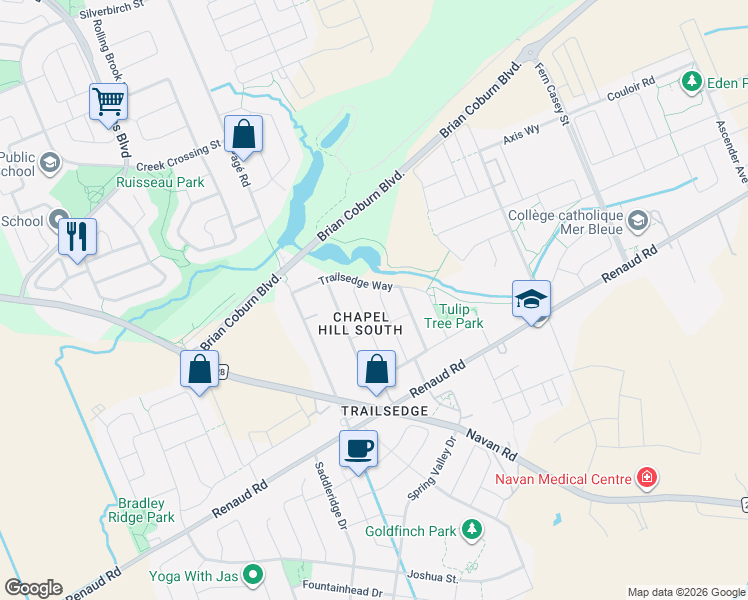 map of restaurants, bars, coffee shops, grocery stores, and more near 500 Langelier Avenue in Ottawa