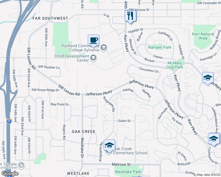 map of restaurants, bars, coffee shops, grocery stores, and more near 42 Spinosa in Lake Oswego