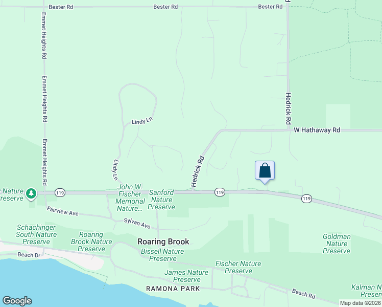 map of restaurants, bars, coffee shops, grocery stores, and more near 8167 Ridge Road in Harbor Springs