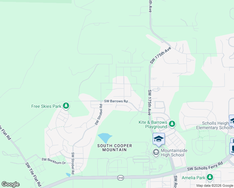 map of restaurants, bars, coffee shops, grocery stores, and more near 12231 Southwest 175th Avenue in Beaverton