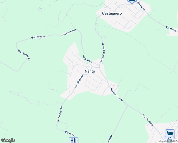 map of restaurants, bars, coffee shops, grocery stores, and more near 6 Via Cà Bassa in Nanto