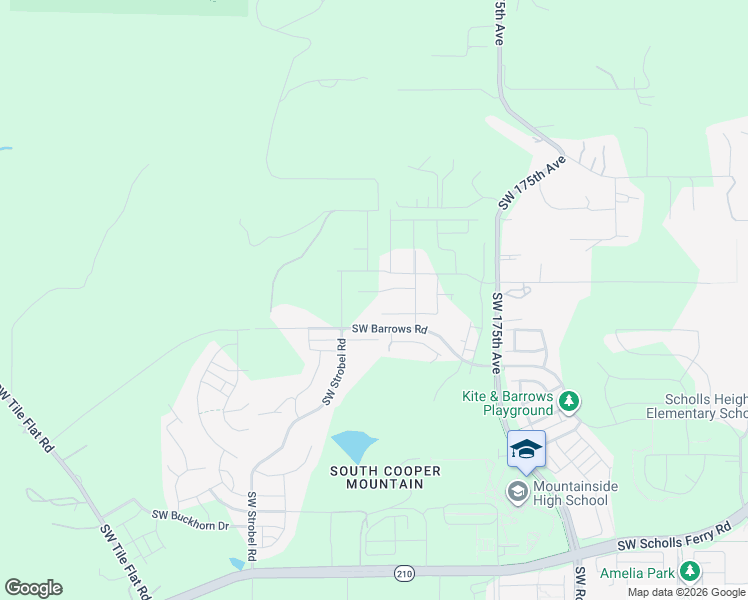 map of restaurants, bars, coffee shops, grocery stores, and more near 12231 Southwest 175th Avenue in Beaverton