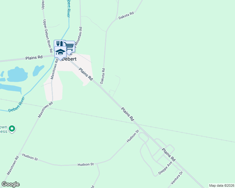 map of restaurants, bars, coffee shops, grocery stores, and more near 32 Palaeo Drive in Debert