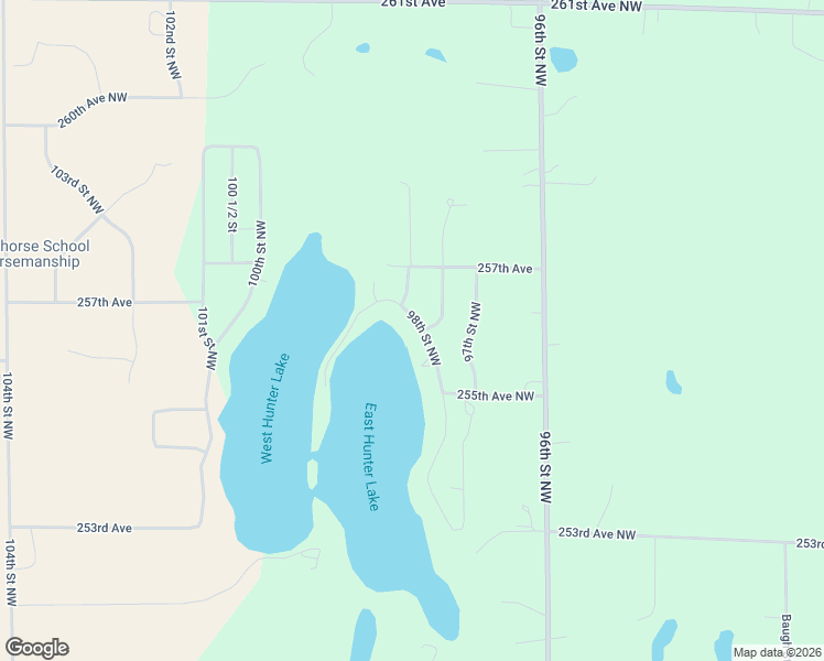 map of restaurants, bars, coffee shops, grocery stores, and more near 25590 98th Street Northwest in Zimmerman