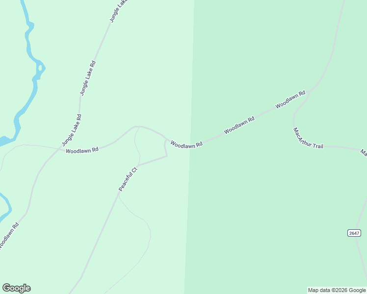 map of restaurants, bars, coffee shops, grocery stores, and more near Woodlawn Road in Wabeno