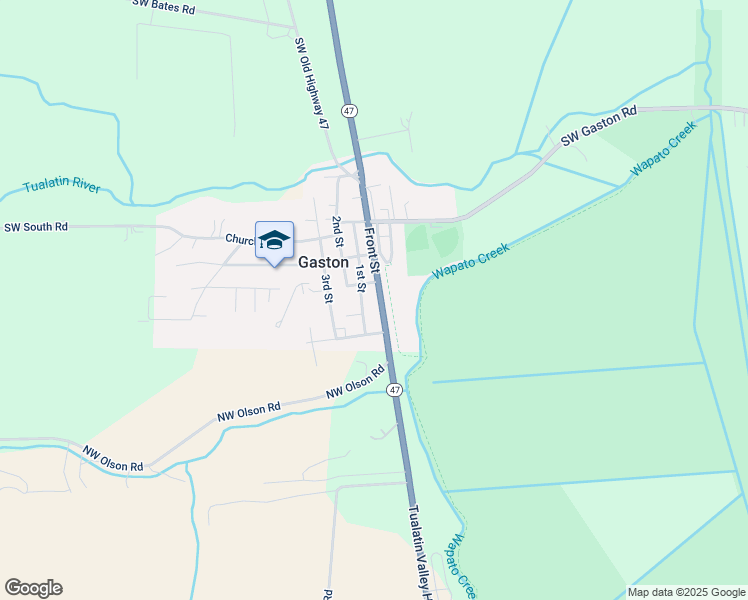 map of restaurants, bars, coffee shops, grocery stores, and more near 402 Front Street in Gaston