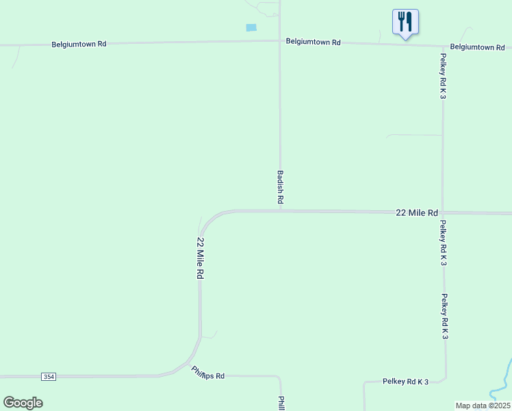 map of restaurants, bars, coffee shops, grocery stores, and more near W4516 County Road 354 in Daggett