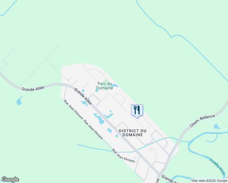 map of restaurants, bars, coffee shops, grocery stores, and more near 1257 Rue Louis Bariteau in Carignan