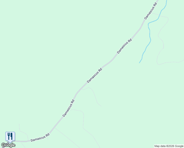 map of restaurants, bars, coffee shops, grocery stores, and more near 409 Damascus Road in Damascus