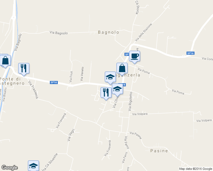 map of restaurants, bars, coffee shops, grocery stores, and more near 4 Via Piazza Villaganzerla in Villaganzerla