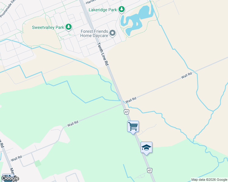 map of restaurants, bars, coffee shops, grocery stores, and more near 2762 Tenth Line Road in Ottawa