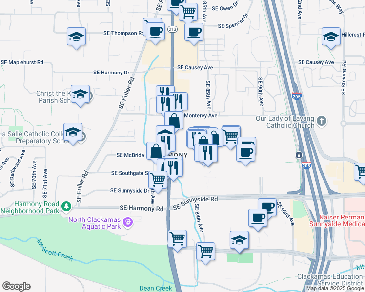 map of restaurants, bars, coffee shops, grocery stores, and more near in Southgate