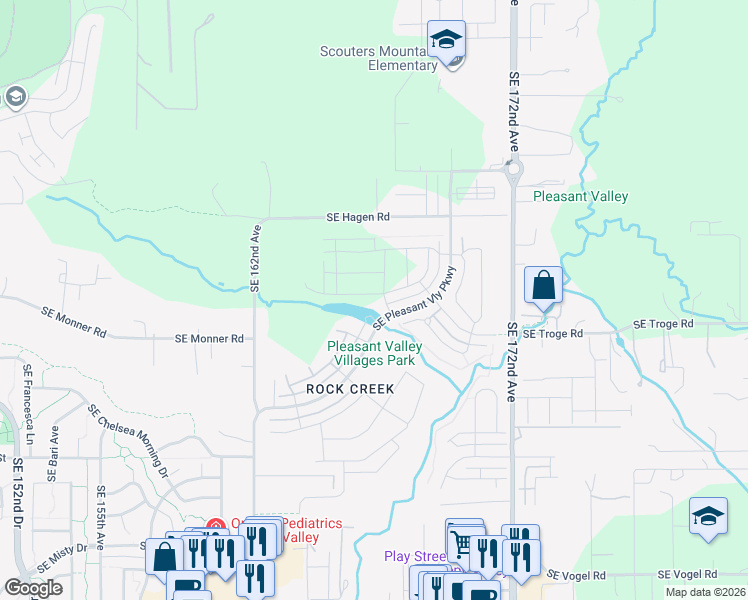 map of restaurants, bars, coffee shops, grocery stores, and more near in Happy Valley