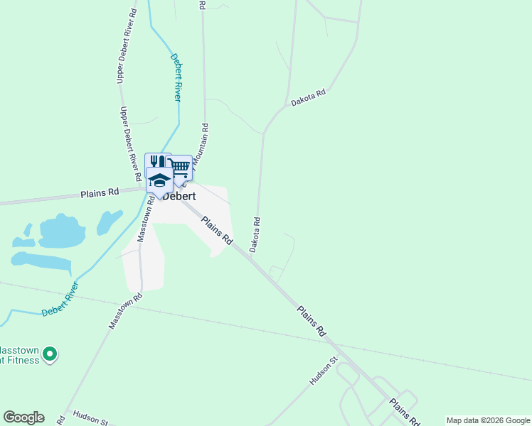 map of restaurants, bars, coffee shops, grocery stores, and more near 40 Dakota Road in Debert
