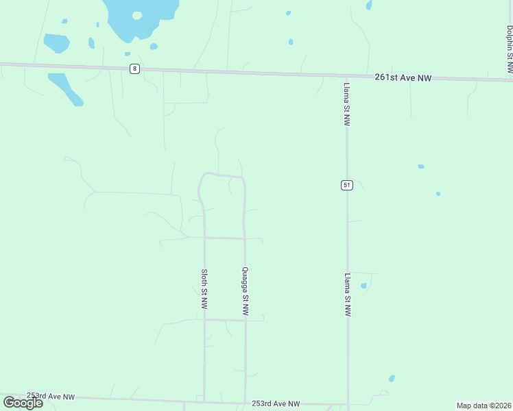 map of restaurants, bars, coffee shops, grocery stores, and more near 8621 257th Avenue Northwest in Zimmerman