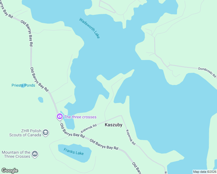map of restaurants, bars, coffee shops, grocery stores, and more near 74 Chapel Road in Barry's Bay