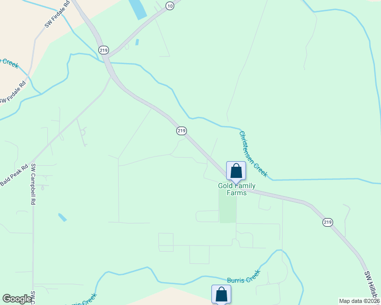 map of restaurants, bars, coffee shops, grocery stores, and more near 11335 Oregon 219 in Hillsboro