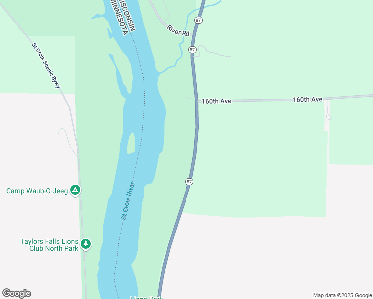 map of restaurants, bars, coffee shops, grocery stores, and more near 1579 Wisconsin 87 in Saint Croix Falls