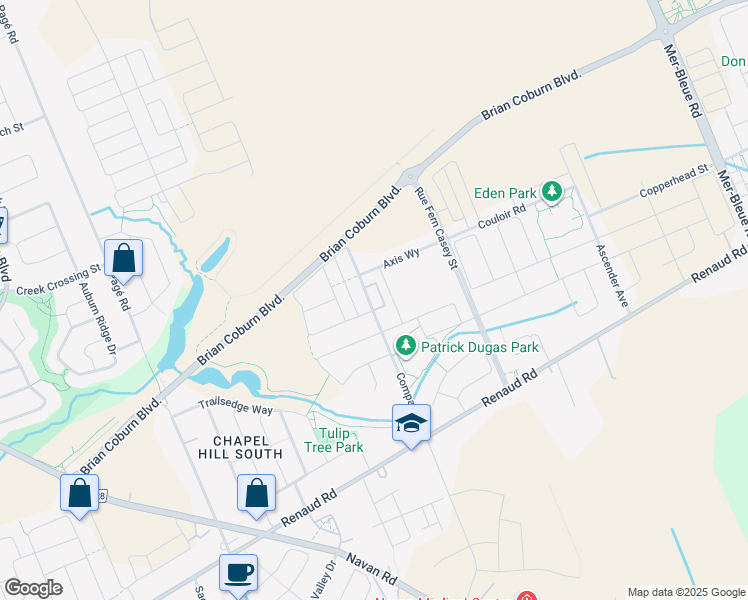 map of restaurants, bars, coffee shops, grocery stores, and more near in Ottawa