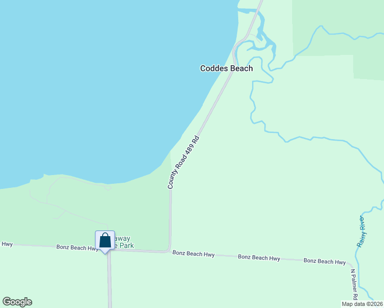 map of restaurants, bars, coffee shops, grocery stores, and more near 159-3000 County Road 489 Rd in Onaway