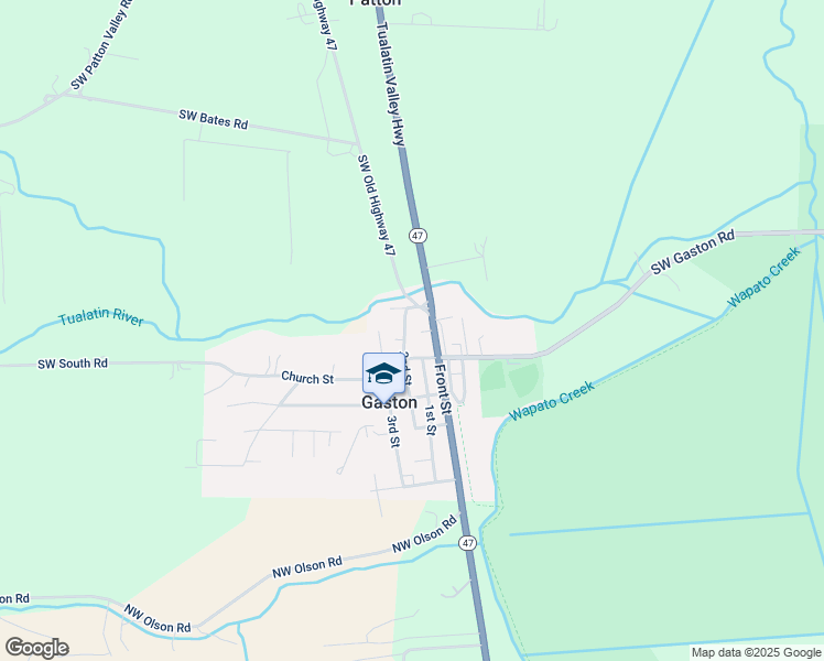 map of restaurants, bars, coffee shops, grocery stores, and more near 107 2nd Street in Gaston