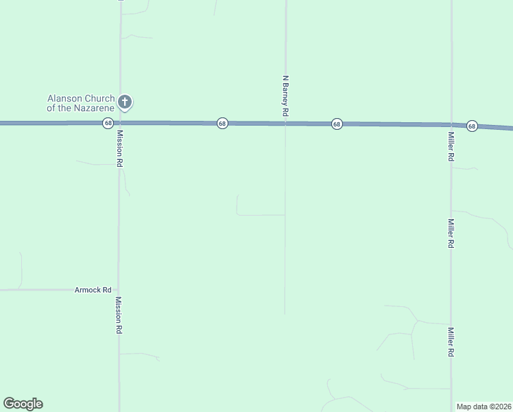 map of restaurants, bars, coffee shops, grocery stores, and more near 8443 Sadie Lane in Alanson