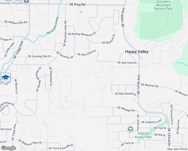map of restaurants, bars, coffee shops, grocery stores, and more near 13980 Southeast Claremont Street in Happy Valley