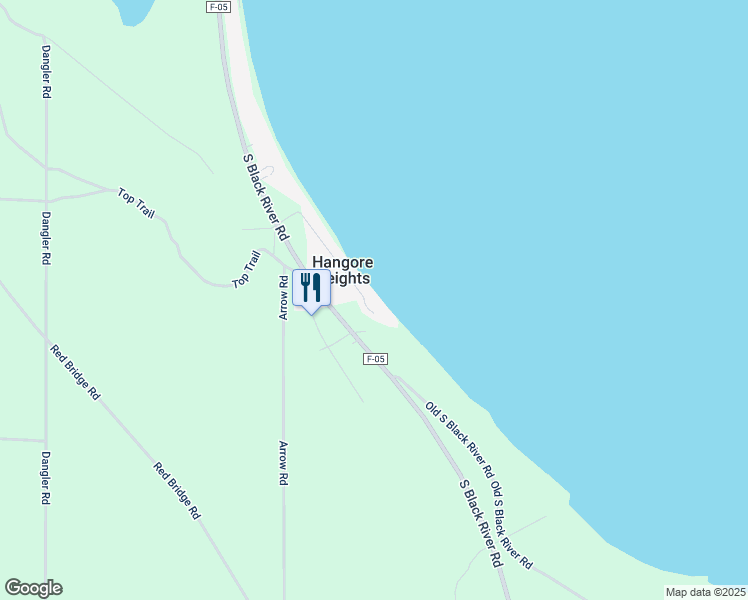 map of restaurants, bars, coffee shops, grocery stores, and more near 1251 Corbat Road in Onaway