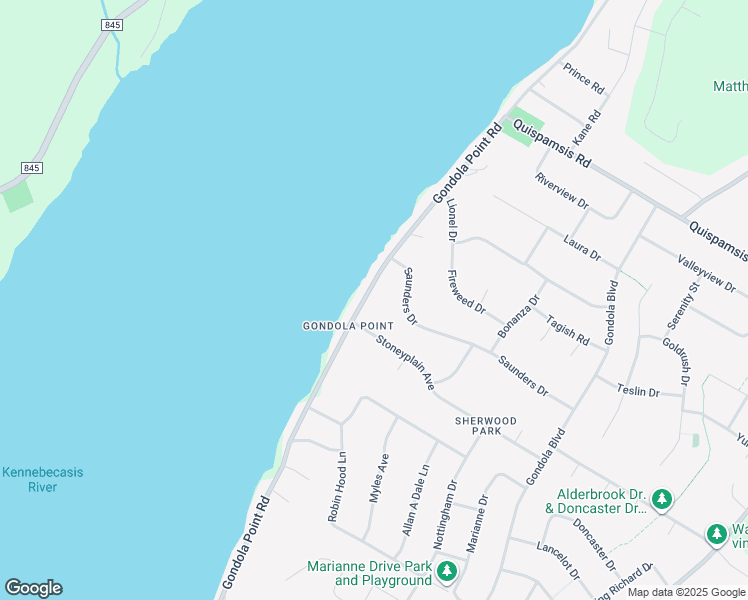 map of restaurants, bars, coffee shops, grocery stores, and more near 574 Gondola Point Road in Quispamsis