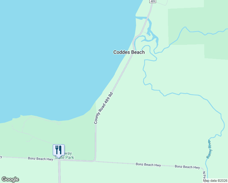 map of restaurants, bars, coffee shops, grocery stores, and more near 3000-3232 County Road 489 Rd in Onaway