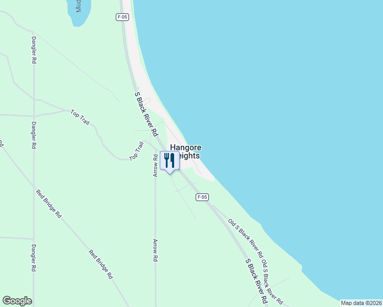 map of restaurants, bars, coffee shops, grocery stores, and more near 1135 Corbat Road in Onaway