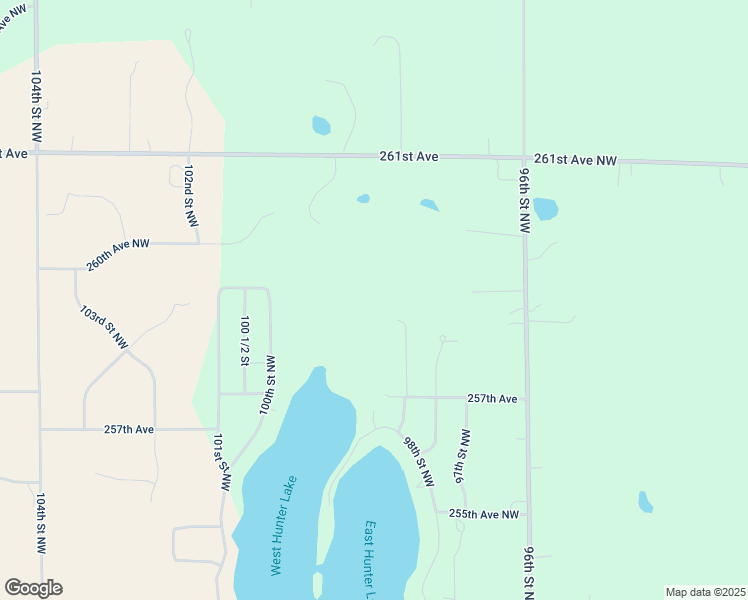 map of restaurants, bars, coffee shops, grocery stores, and more near 25855 100th Street Northwest in Zimmerman