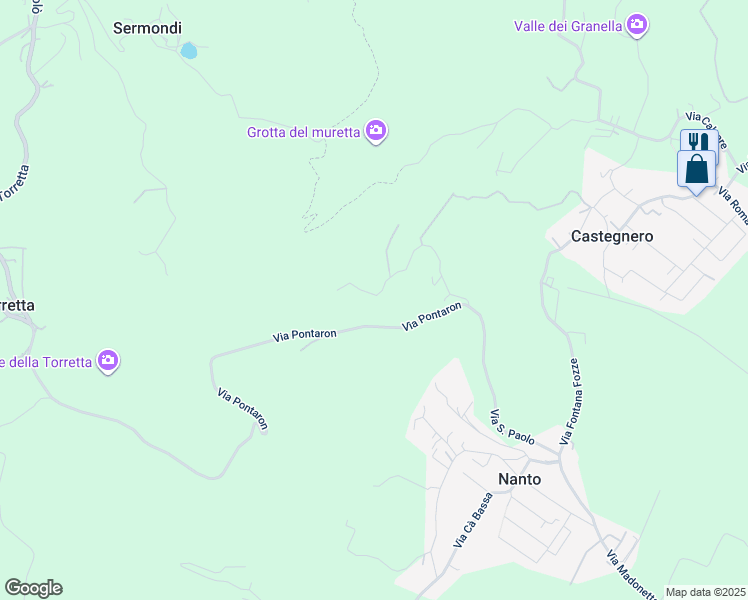map of restaurants, bars, coffee shops, grocery stores, and more near 2 Via Chiesa Vecchia in Provincia di Vicenza