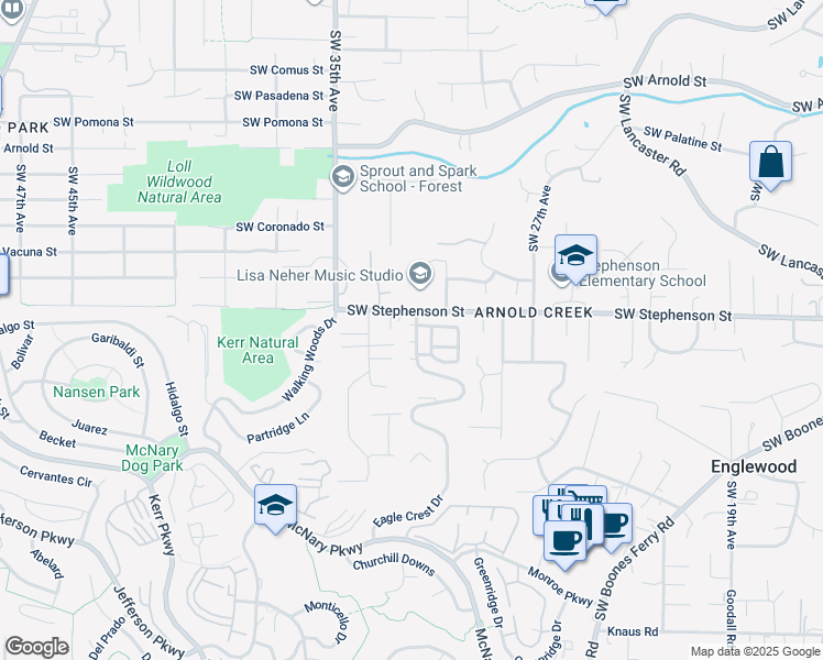 map of restaurants, bars, coffee shops, grocery stores, and more near 9 Eagle Crest Drive in Lake Oswego