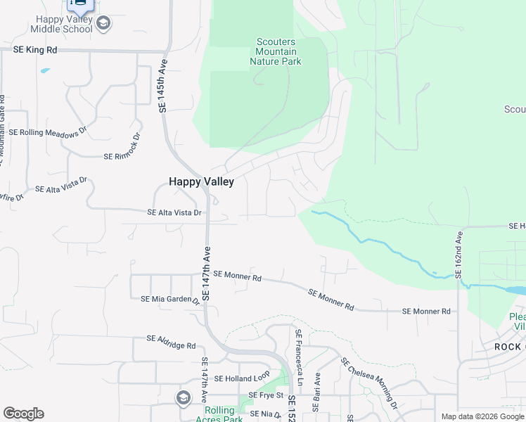 map of restaurants, bars, coffee shops, grocery stores, and more near 15117 Southeast Tenderfoot Lane in Happy Valley