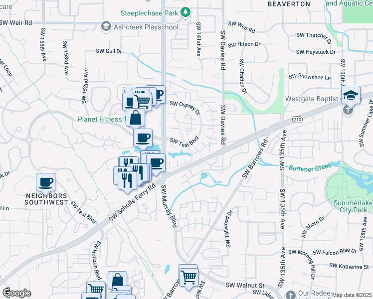 map of restaurants, bars, coffee shops, grocery stores, and more near in 