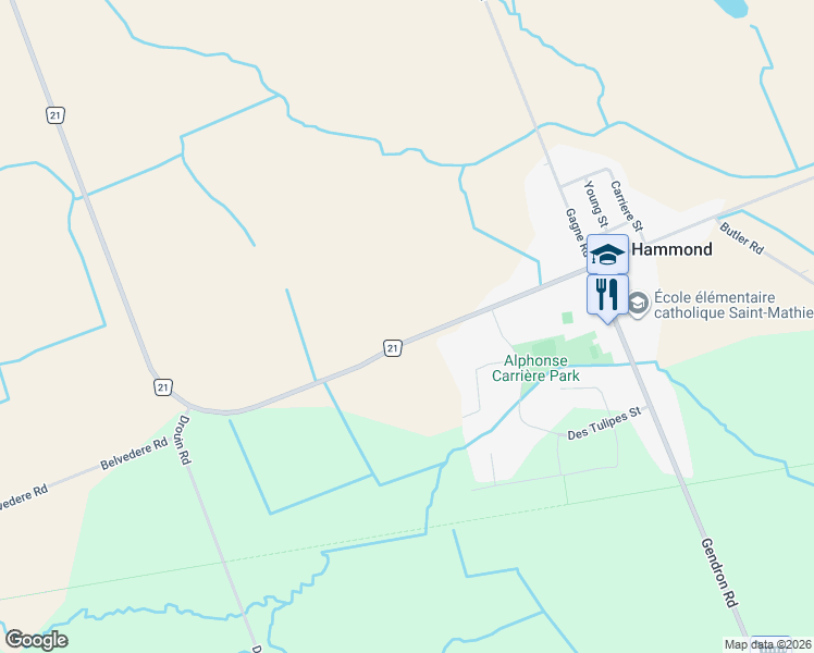 map of restaurants, bars, coffee shops, grocery stores, and more near 773 Lacroix Road in Clarence-Rockland