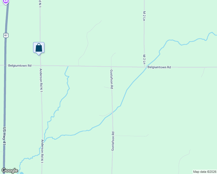 map of restaurants, bars, coffee shops, grocery stores, and more near Gustafson Road in Stephenson
