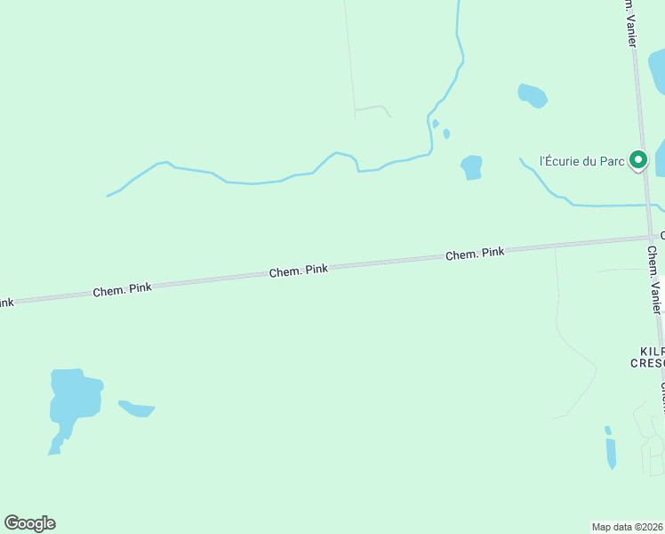 map of restaurants, bars, coffee shops, grocery stores, and more near Chemin Pink in Gatineau