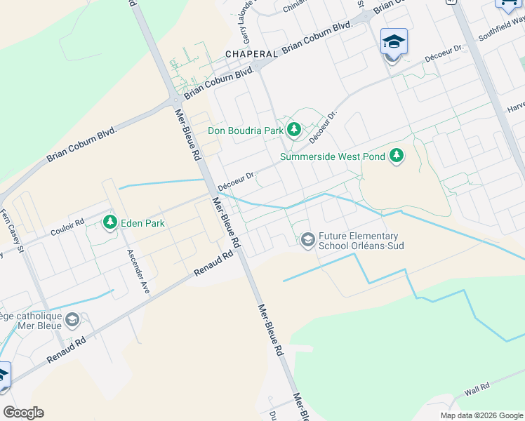 map of restaurants, bars, coffee shops, grocery stores, and more near 66 Gardenpost Terrace in Ottawa